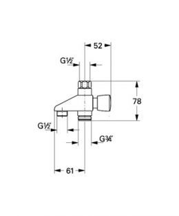 Grohe opbouw omstelkraan chroom 29736000